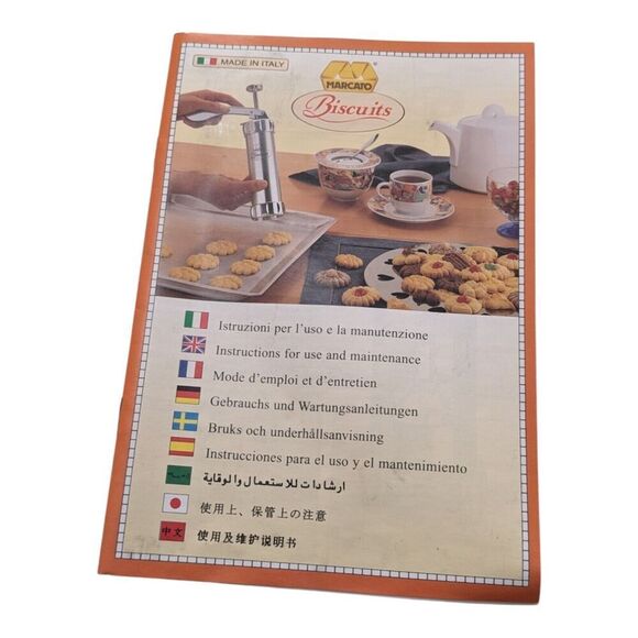Marcato Biscuit Maker‎ Cookie Press With 20 Attachments Made In Italy - Picture 7 of 7